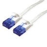 Мрежови кабел UTP Cat.6A (Class EA) extra-flat бял 1 метър Roline