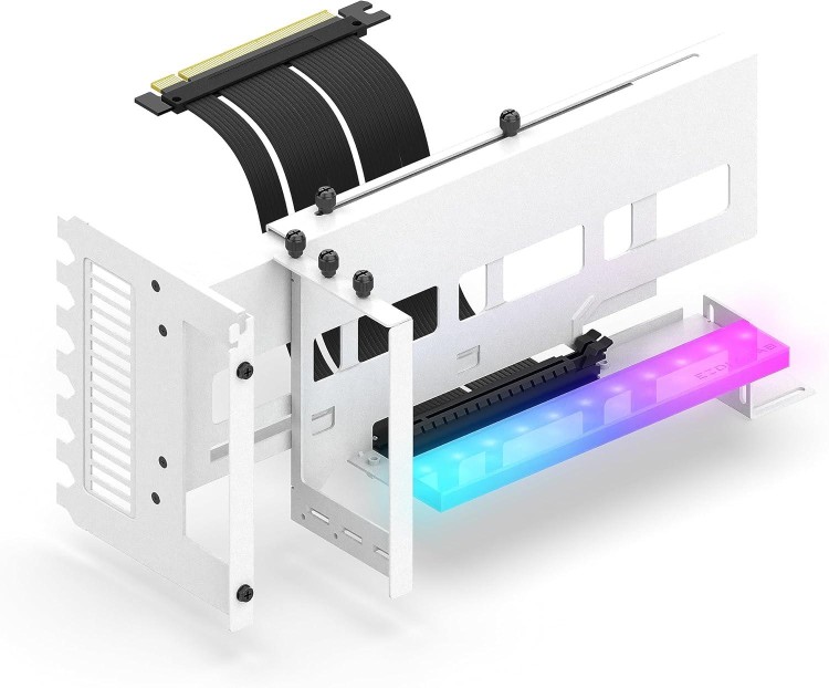 EZDIY-FAB ARGB PCIe 4.0 Riser Cable 90 брекет за вертикален монтаж за видео карта