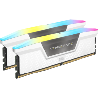Corsair Vengeance RGB 32GB (2x16GB) DDR5 6000MHz памет бял