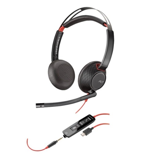Plantronics Blackwire C5220 Stereo USB Type C слушалки черен