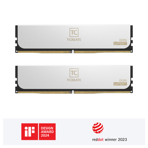 Team Group T-Create Expert 32GB (2x16GB) 6000MHz CL38 DDR5 памет бял