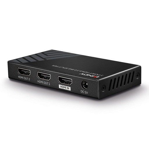 LINDY LNY-38235 2-портов сплитер, HDMI 2.0, 18 Gbps, 4K@60Hz HDR