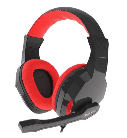Genesis Argon 100 геймърски слушалки с микрофон червен