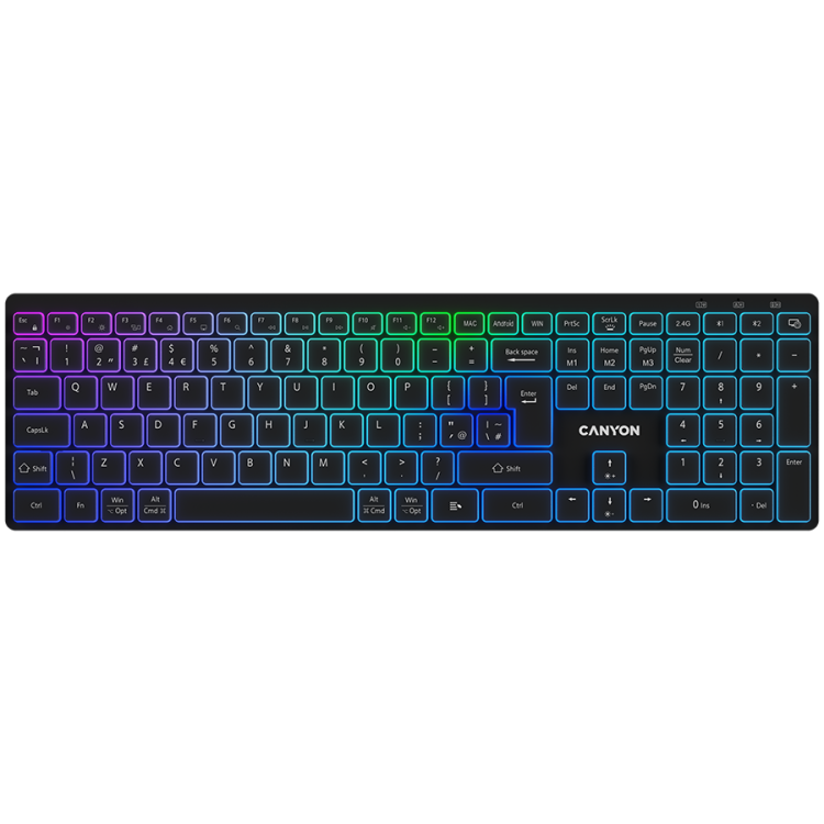 Canyon HKB-W11 RGB клавиатура черен