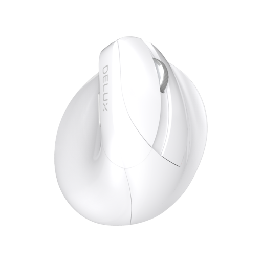 Delux M618mini+G27UF безжична вертикална мишка бял