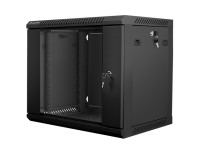 Lanberg rack cabinet 19” wall mount 9U 600x450 стенен шкаф черен
