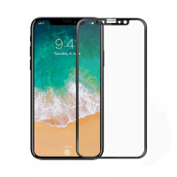 Стъклен протектор за целия дисплей за iPhone X 0.3mm черен
