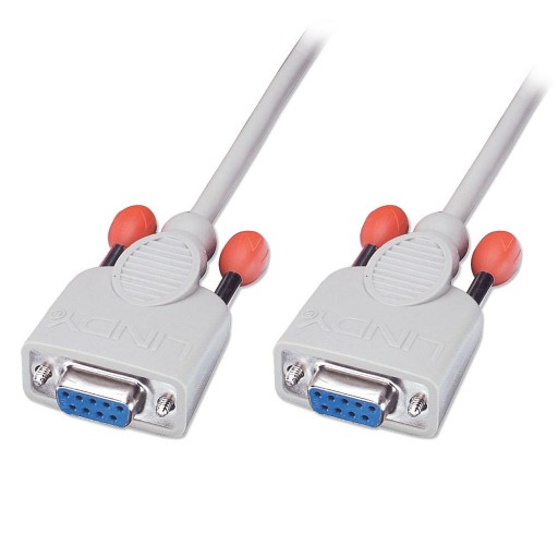 LINDY LNY-31573 Сериен Null Modem кабел, RS-232, DB9 F/F, бял, 2.0 м