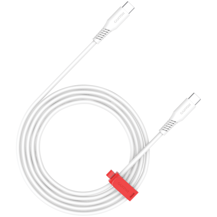 Canyon OnWire 100TP CC100SC USB-C към USB-C 100W 1.2m White кабел 1.2 метра бял
