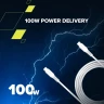 Canyon CC100SC USB 4.0 Type C към USB 4.0 Type C 20Gbps 100W кабел 2 метра бял