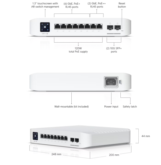 Ubiquiti UniFi USW-Pro-8-PoE 8-порта управляем суич