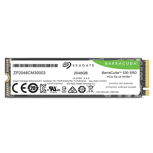 Seagate BarraCuda 530 2.048TB M.2 2280 PCIe Gen4 x4 NVMe SSD диск