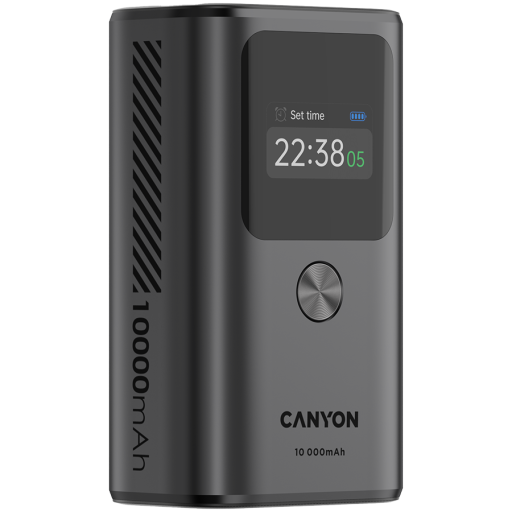 Canyon OnPower 130 TFT 10000mAh външна батерия сив