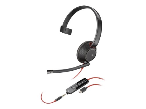 HP Poly Blackwire 5210 Monaural USB слушалкa с микрофон черен bulk