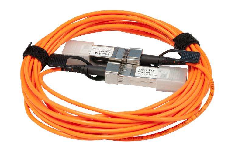 MikroTik S+AO0005 SFP+ direct attach active optics cable, 5m