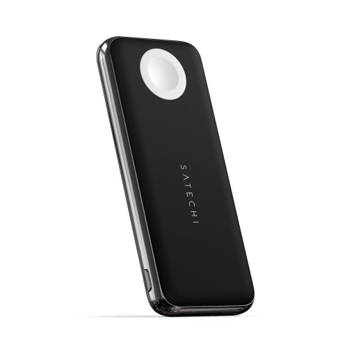 Satechi Quatro Wireless Power Bank Qi Wireless 10000mAh, USB-C PD 18W, USB-A 12W - Space Grey
