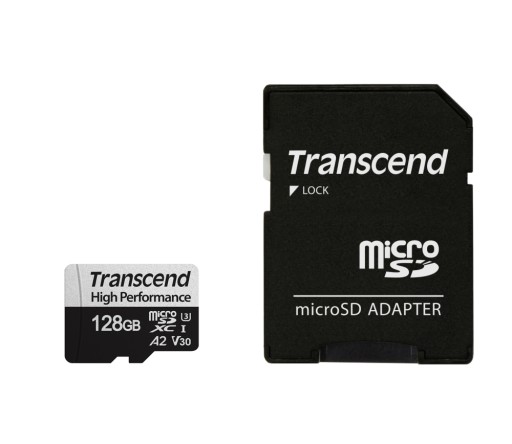 Transcend 128GB microSD UHS-I U3 A2 карта памет + адаптер
