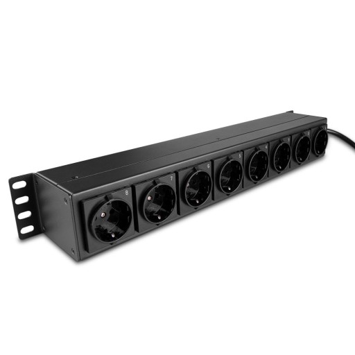 LINDY Rack-Mount, 1.5U разклонител, 8-портов, хоризонтален, с On/Off ключове, 3500W LNY-73025