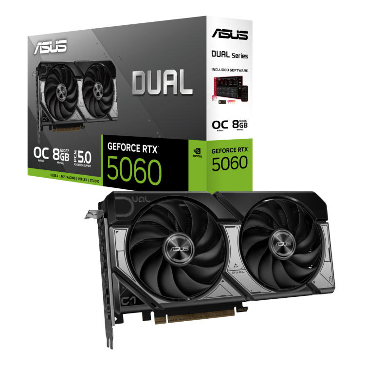 Asus Dual RTX 5060 OC 8GB GDDR7 видео карта