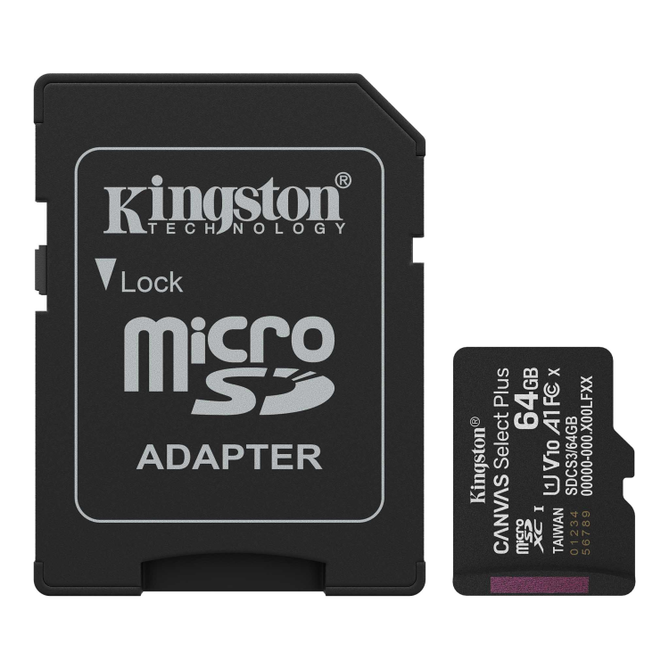 Kingston 64GB microSD Canvas Select Plus карта памет