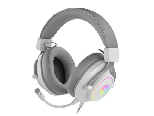 Genesis Neon 750 RGB слушалки с микрофон бял