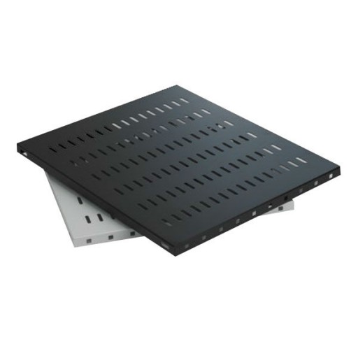 MIRSAN MR.SBR80.01 19" рафт за Сървърен шкaф, D=800 мм, вентилиран, 50 кг товар, черен