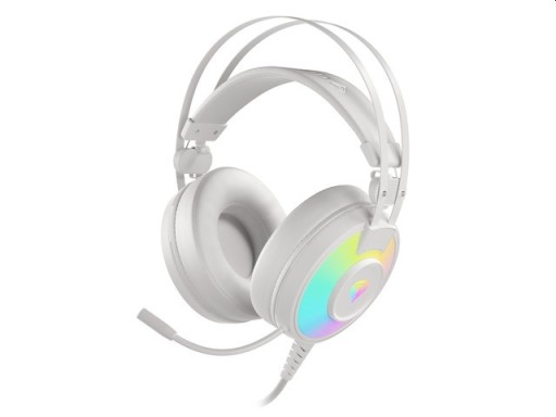 Genesis Neon 600 RGB слушалки с микрофон бял
