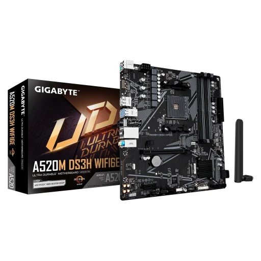 Gigabyte A520M DS3H WF6E AM4 mATX дънна платка