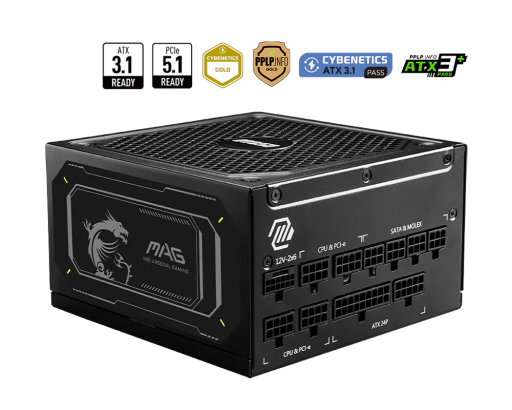 MSI MAG A1000GL PCIE5 II 1000W PCIe 5.0 захранване за компютър
