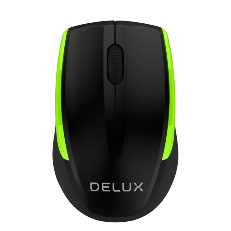 Delux M321GX безжична мишка черен/зелен